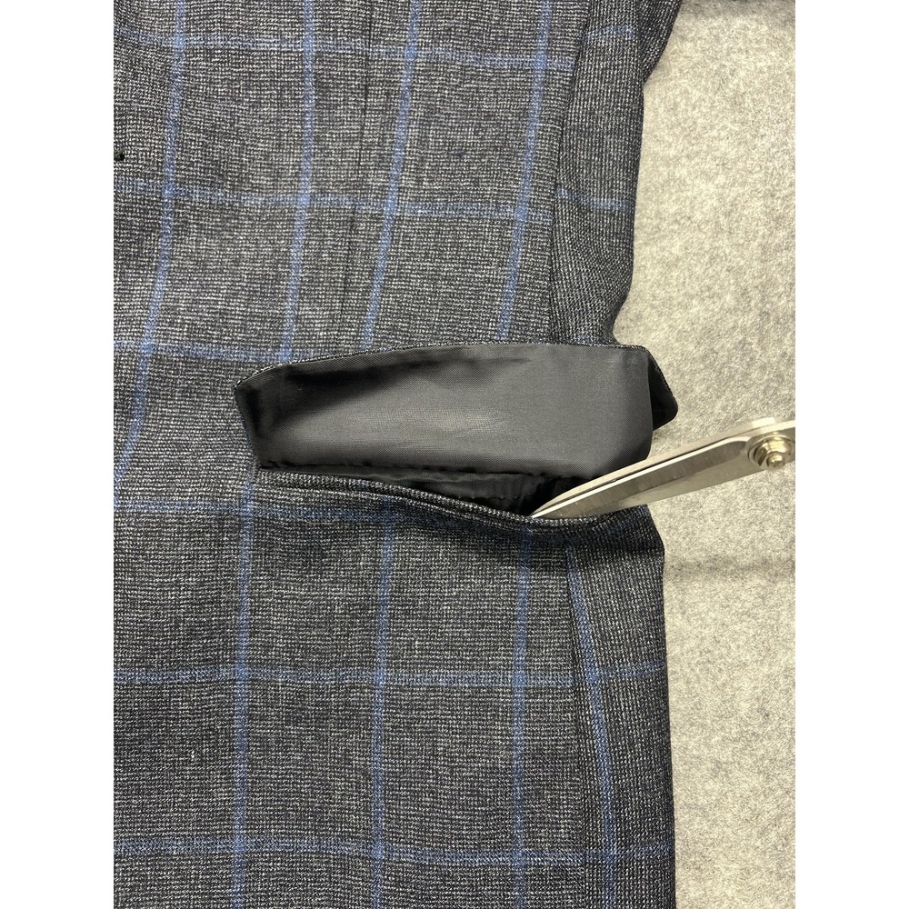 Ralph Lauren Sport Coat Mens 36R Gray Wool Plaid Windowpane Classic Fit Canada - Picture 10 of 12